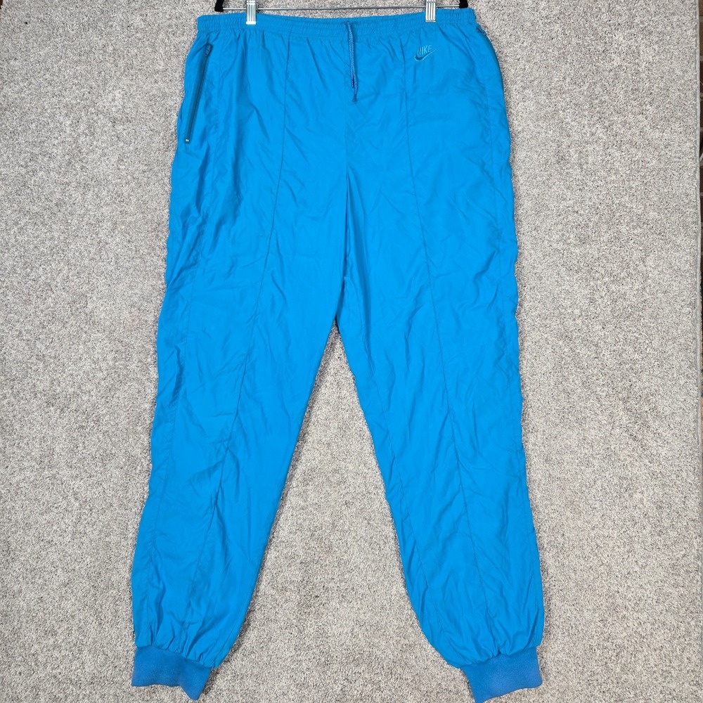 Vintage Nike International Global Tag Windbreaker jogger Pants blue Mens XL